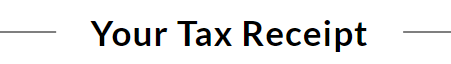Text "Your Tax Receipt"